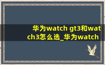 华为watch gt3和watch3怎么选_华为watch gt3和watch3具体区别